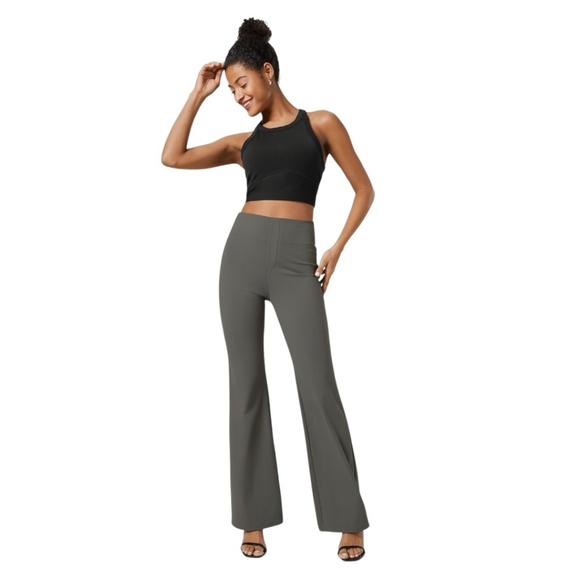 Halara Flex™ High Waisted Back Side Pocket Slight Flare Work Pants - Picture 5 of 5